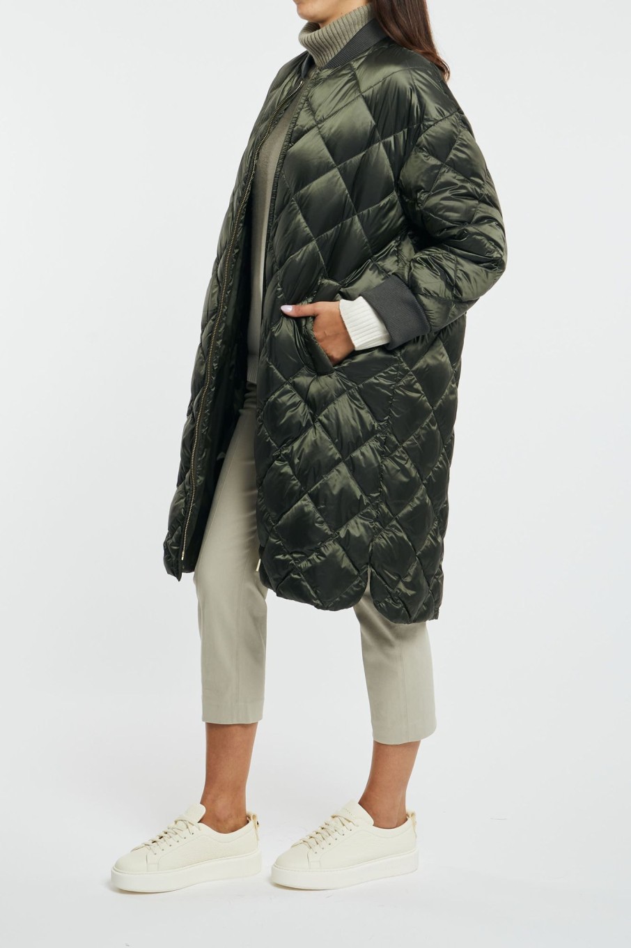 Donna maxmara Giubbotti | Giubbino Verde Donna