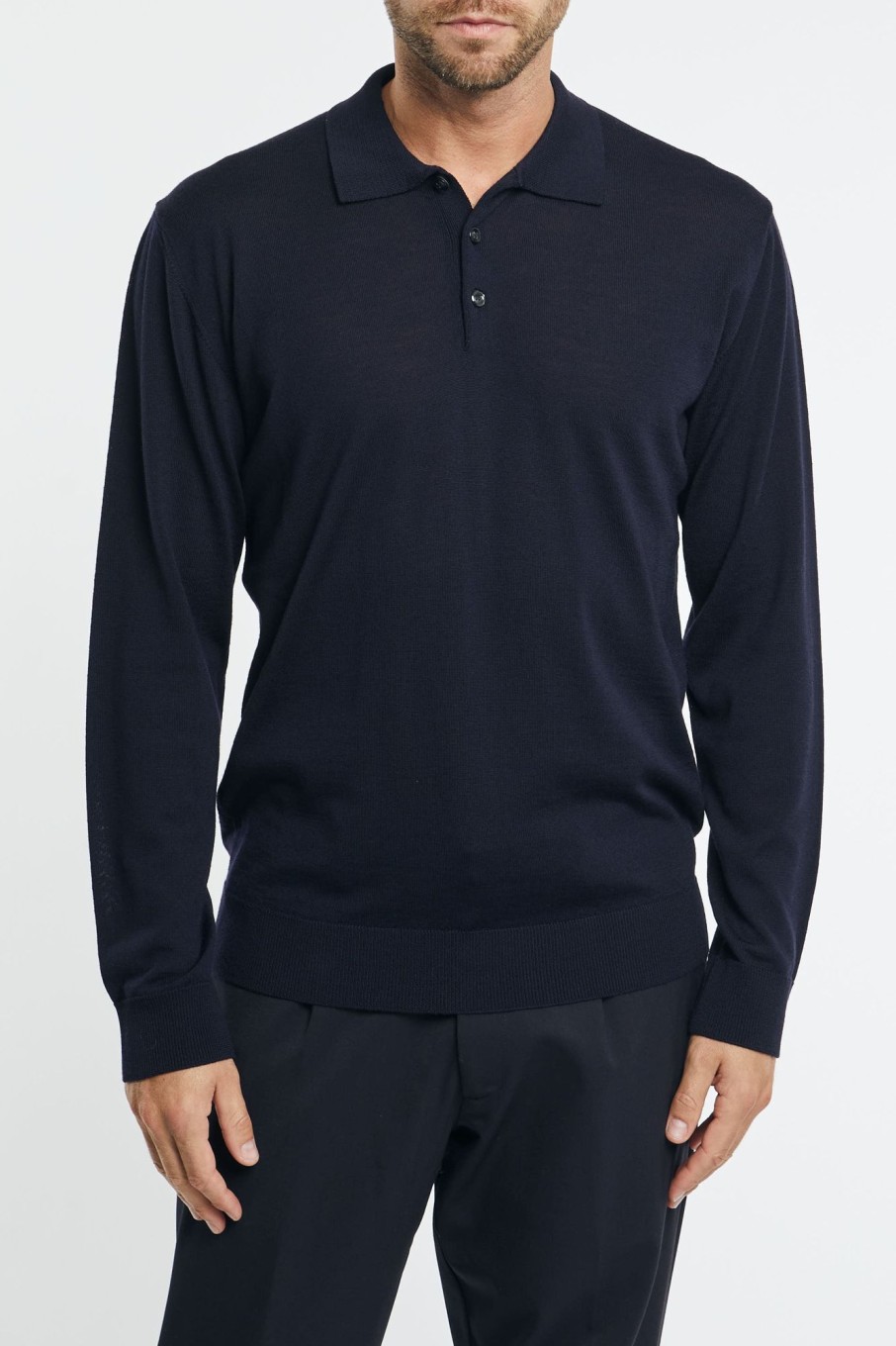 Uomo cruna Maglie | Maglia Girocollo Blu