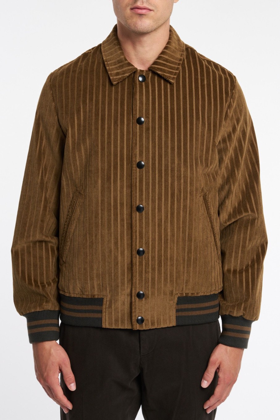 Uomo circolo 1901 Giacche | Bomber Velluto Micro Corduroy Multicolor