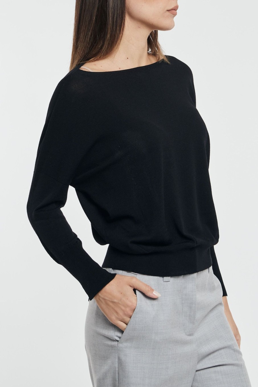 Donna zanone Maglie | Maglia Dolcevita Over Nero Donna