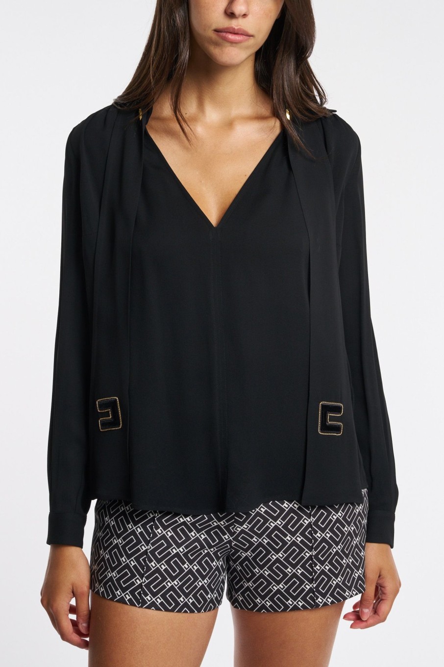 Donna elisabetta franchi Camicie | Camicia Nero Donna