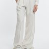 Donna forte_forte Pantaloni | Pantalone Flared In Velluto Laminato Grigio Donna Forte Forte