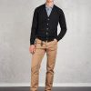 Uomo hindustrie Maglie | Cardigan Scollo A V Nero Uomo