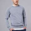 Uomo filippo de laurentiis Maglie | Maglia Girocollo Ml Raglan Grigio Uomo