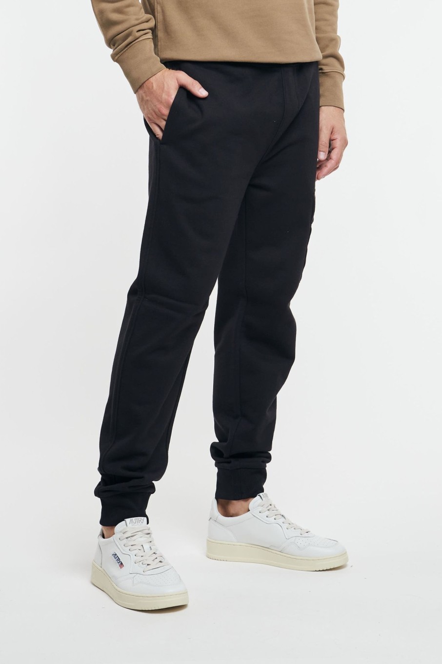 Uomo c.p. company Pantaloni | Cp Company Diagonal Raised Cargo Track Pants Nero Uomo 93002-16147