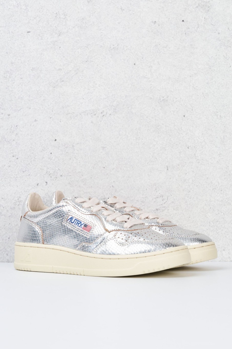 Donna autry Sneakers | Medalist Low Wom Metalsnake Argento Donna 93570-4352