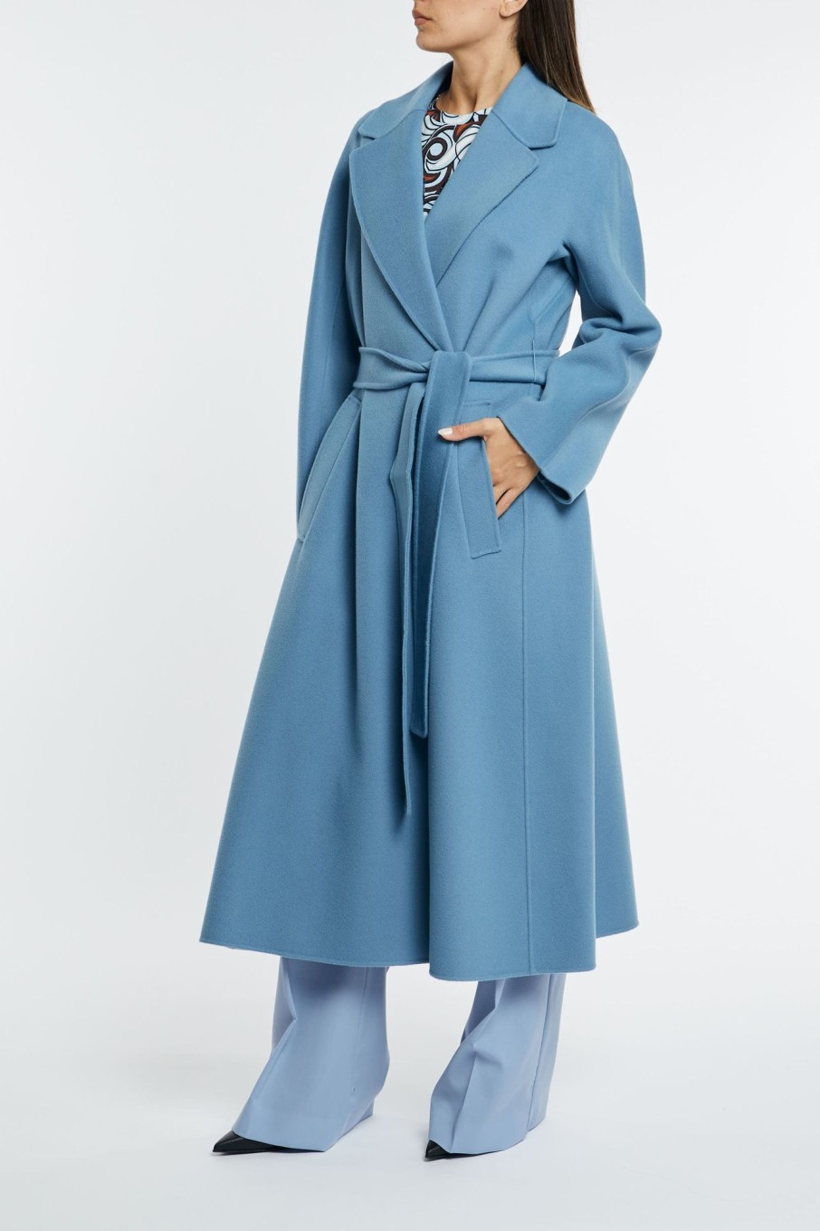 Donna maxmara Cappotti | Cappotto Azzurro Donna