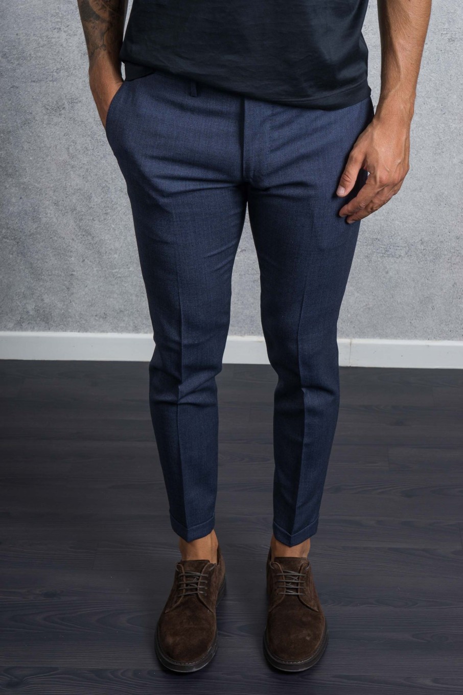 Uomo santaniello Pantaloni | Pantalone Blu Uomo