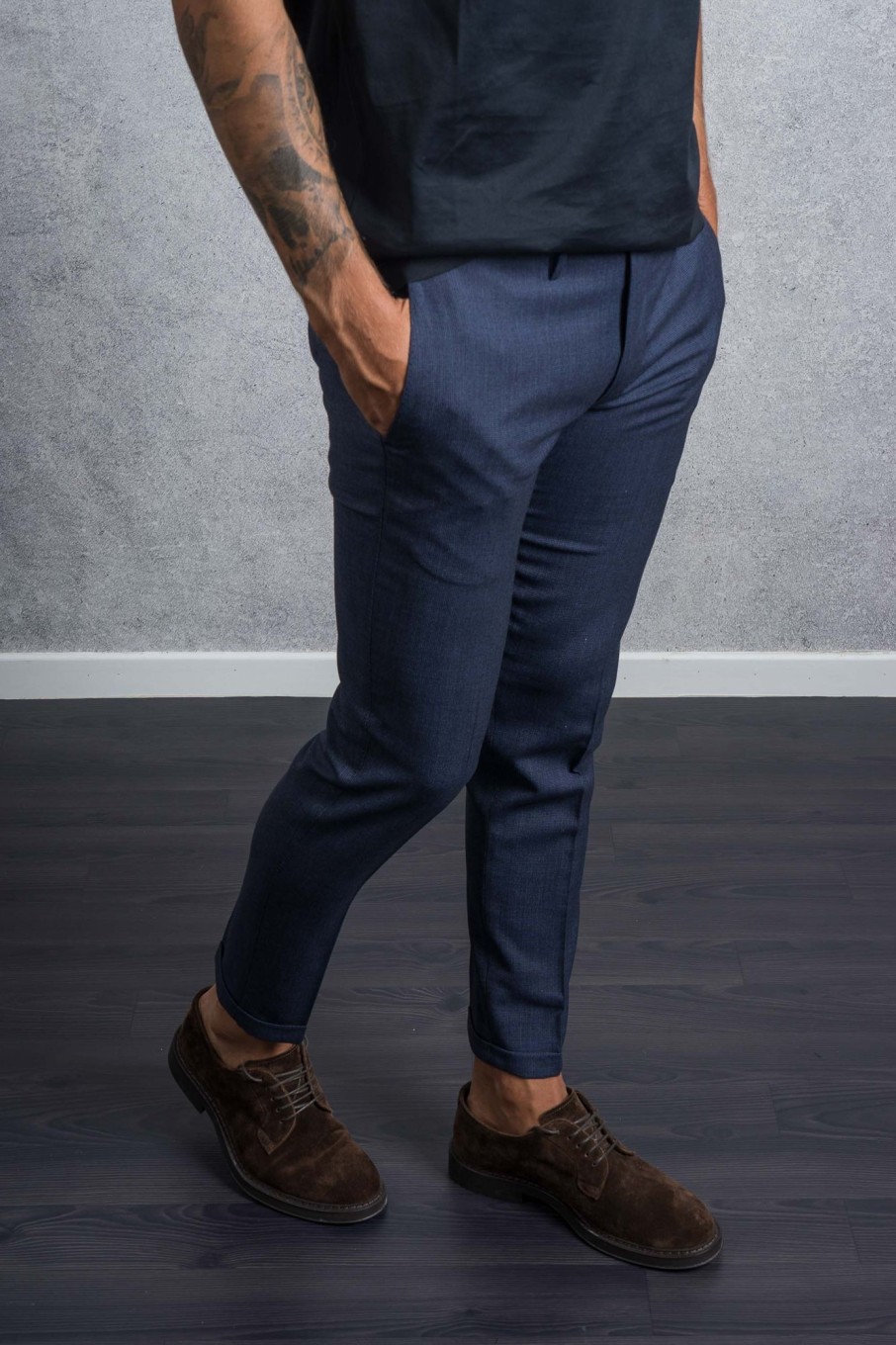 Uomo santaniello Pantaloni | Pantalone Blu Uomo