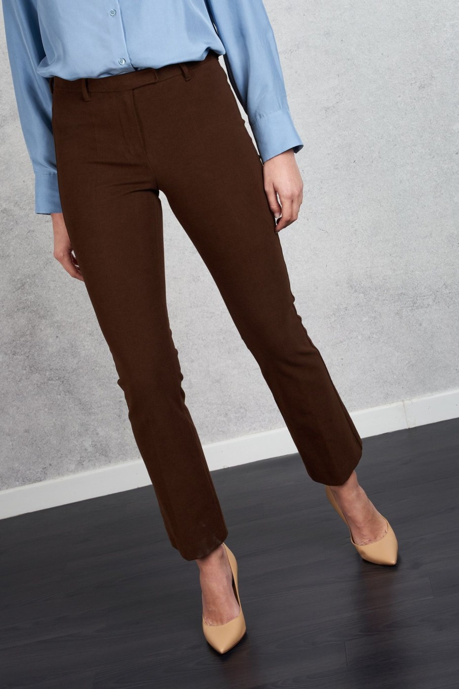 Donna maxmara Pantaloni | Pantalone Fustagno Marrone Donna