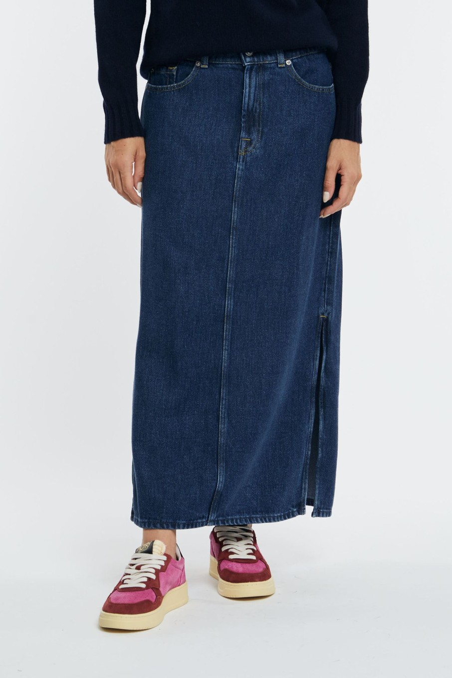 Donna 7 for all mankind Gonne | Maxi Gonna Blu Midblue