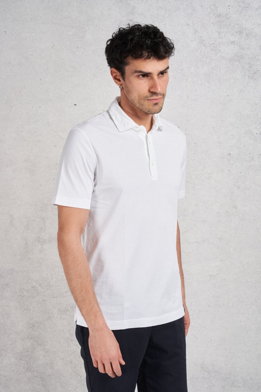 Uomo drumohr Polo | Polo Piquette Bianco Uomo