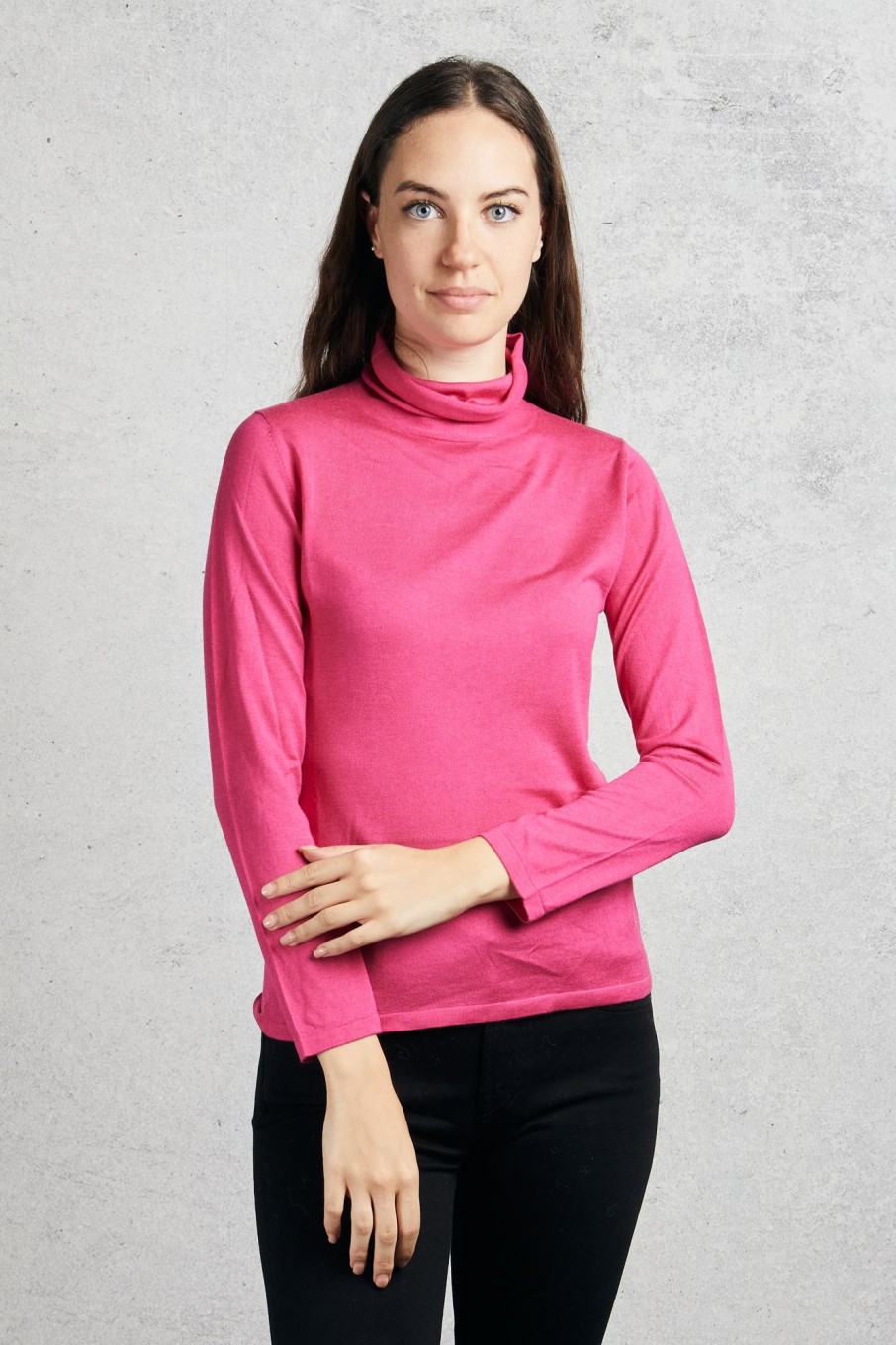 Donna kangra Maglie | Maglia Dolcevita Rosa Donna