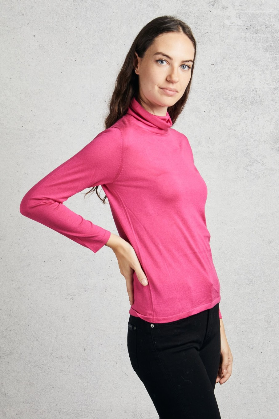 Donna kangra Maglie | Maglia Dolcevita Rosa Donna