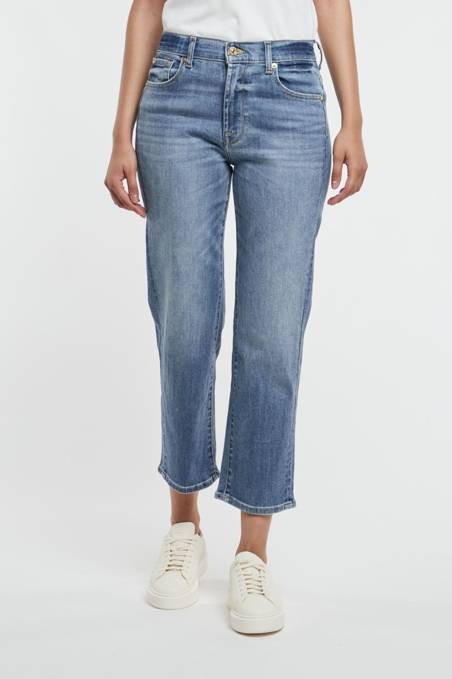 Donna 7 for all mankind Jeans | The Modern Straight Tribeca Blu Donna