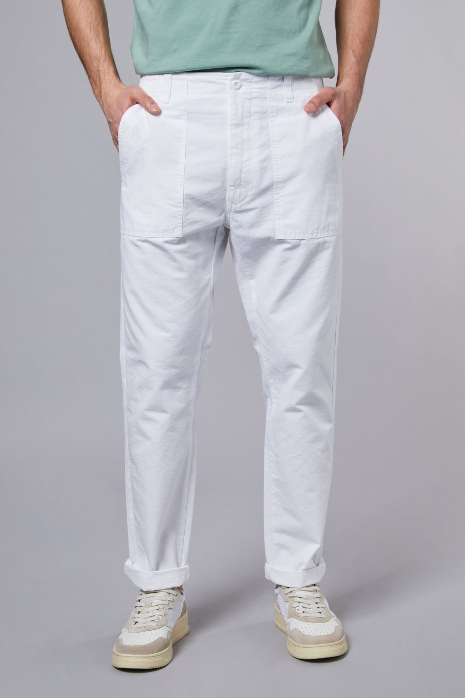 Uomo department 5 Pantaloni | Corea Pantalone Bianco Uomo