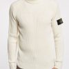 Uomo stone island Maglie | Maglia Costa Inglese Dolcevita Bianco