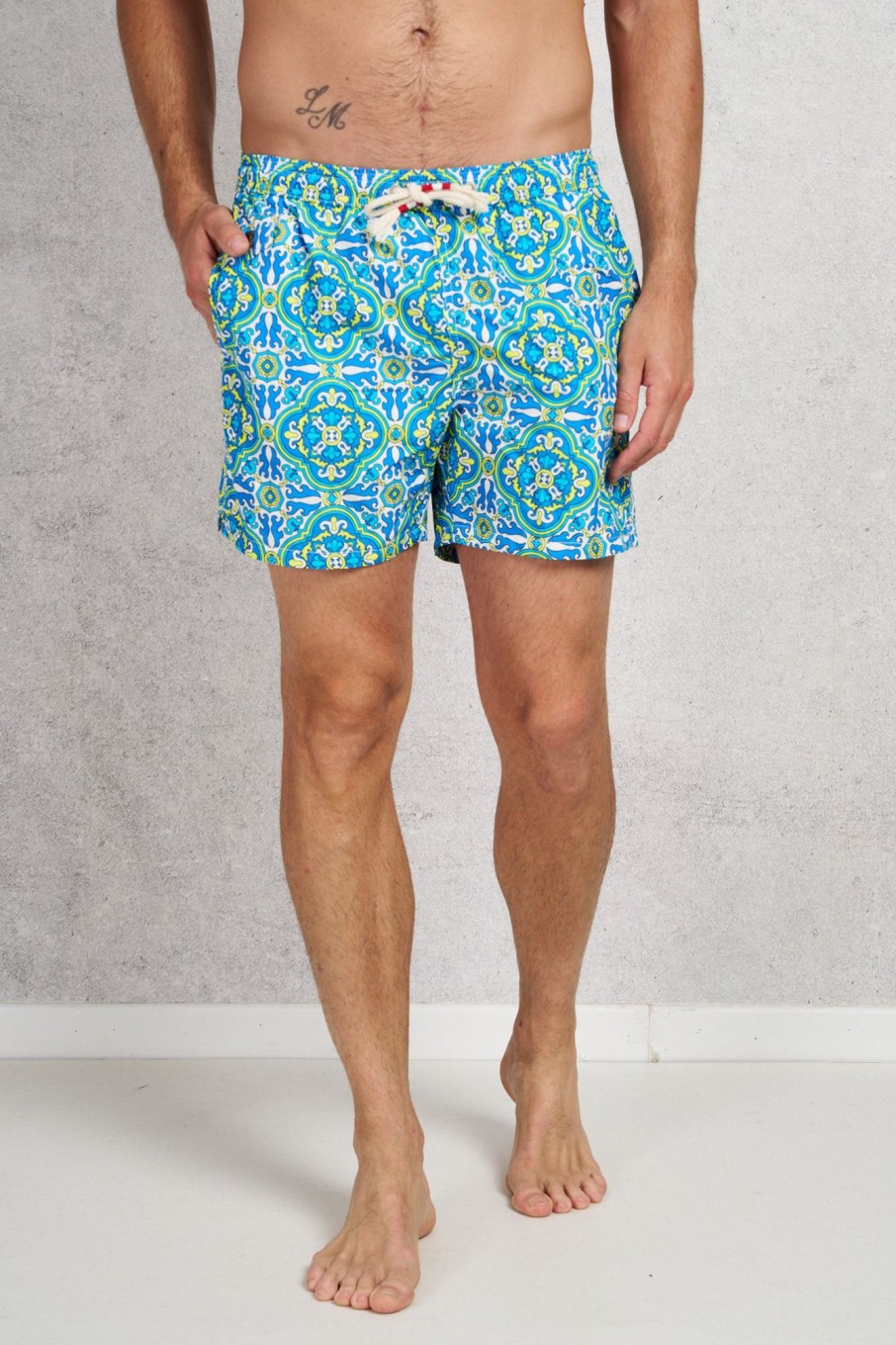 Uomo mc2 saint barth Costumi | Ultralight Swim Short 70'S Print Multicolor Uomo