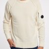 Uomo c.p. company Maglie | Pullover Lambswool Girocollo Bianco