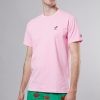 Uomo mc2 saint barth T-Shirts | T-Shirt Garment Dyed Rosa Uomo