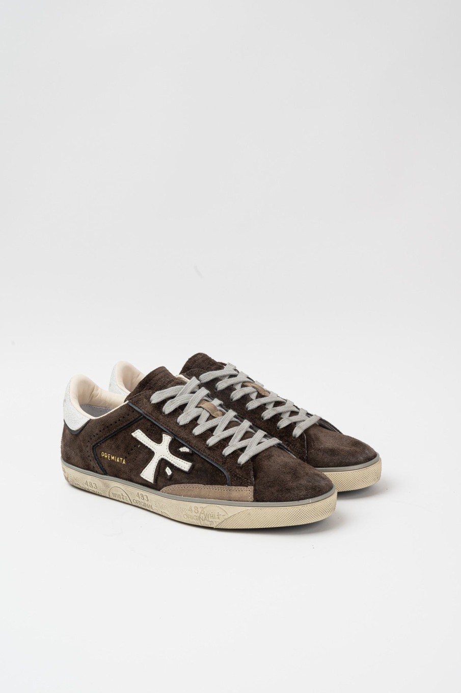 Uomo premiata Sneakers | Sneakers Marrone In Pelle