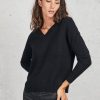 Donna purotatto Maglie | V Neck Sweater Nero Donna