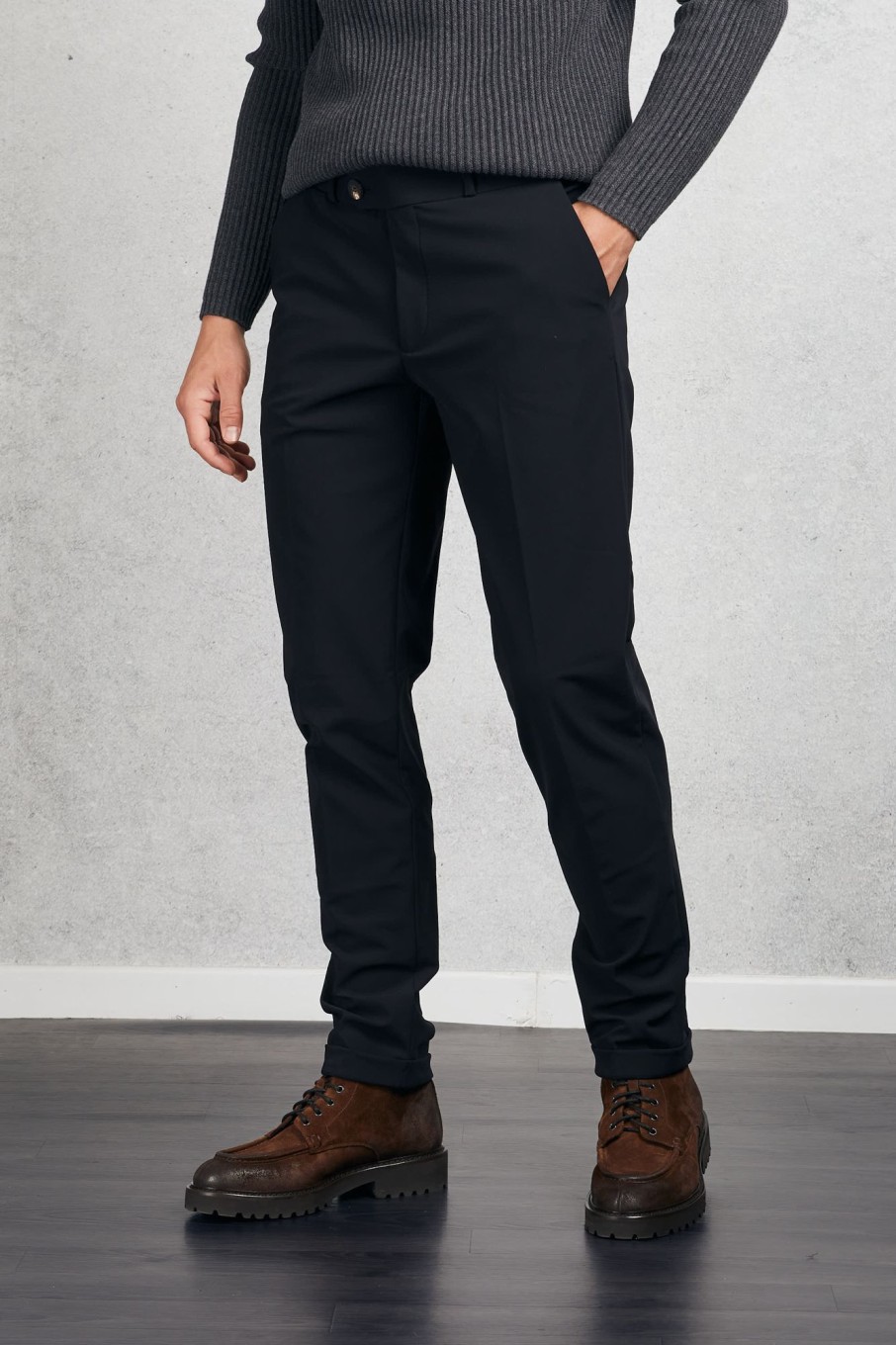 Uomo rrd Pantaloni | Pantalone Nero Uomo