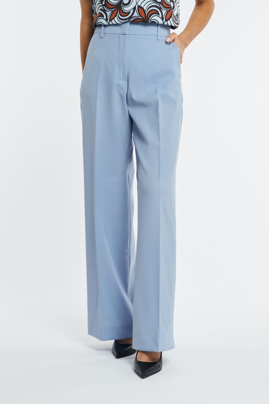 Donna maxmara Pantaloni | Pantalone Azzurro Donna