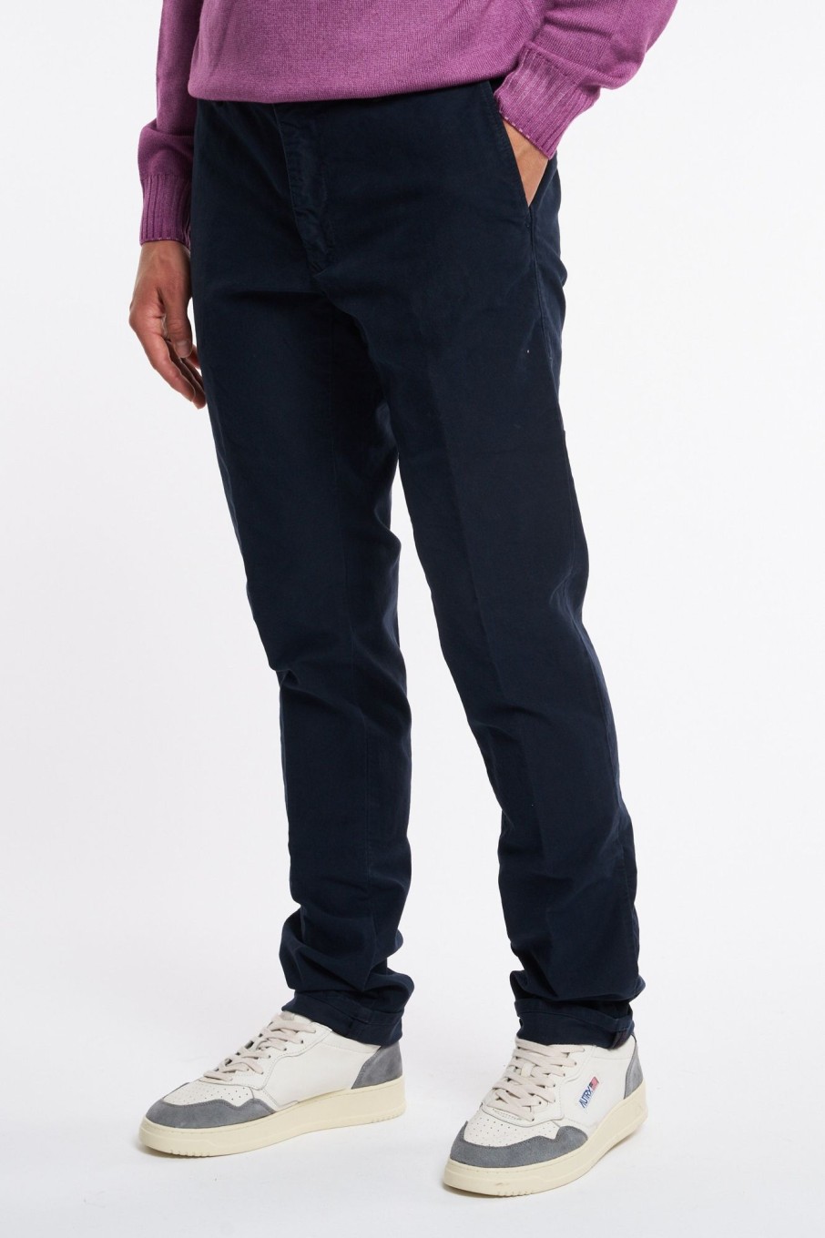 Uomo incotex slacks Pantaloni | Pantalone Gabardina Blu