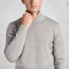 Uomo filippo de laurentiis Maglie | Maglia Collo Alto Con Apertura Grigio Uomo