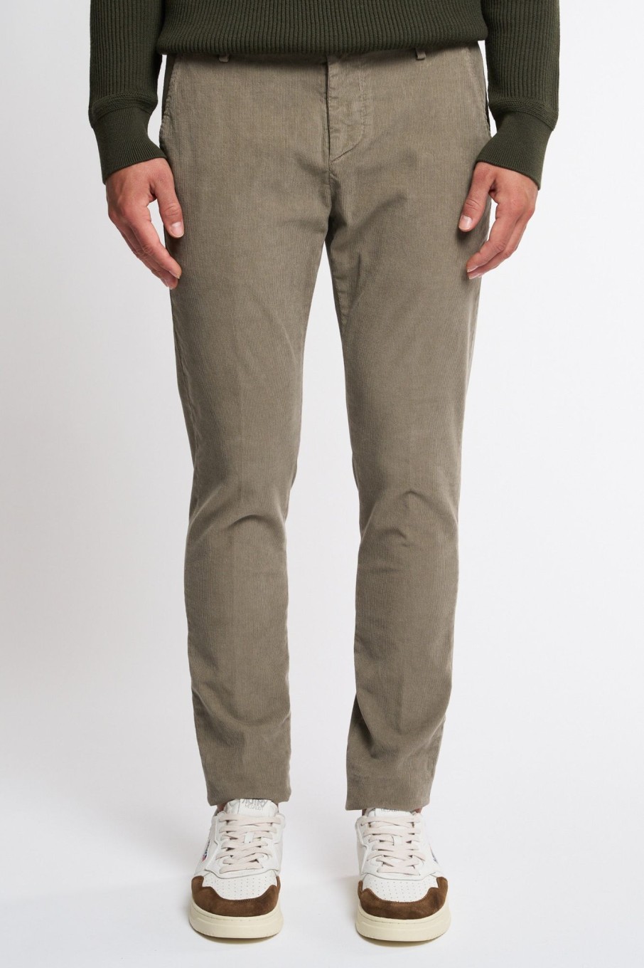 Uomo dondup Pantaloni | Pantalone Velluto Millerighe Beige Uomo