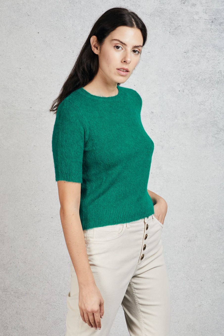 Donna kangra Maglie | Maglia Gemelli Verde Donna