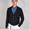 Uomo hindustrie Maglie | Cardigan Scollo A V Blu Uomo