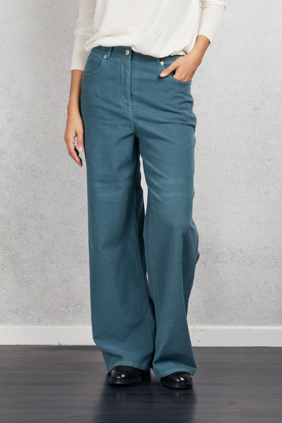 Donna incotex Pantaloni | Pantalone 5 Micol Azzurro Donna