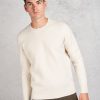 Uomo drumohr Maglie | Maglia Girocollo Lambswool Bianco Uomo