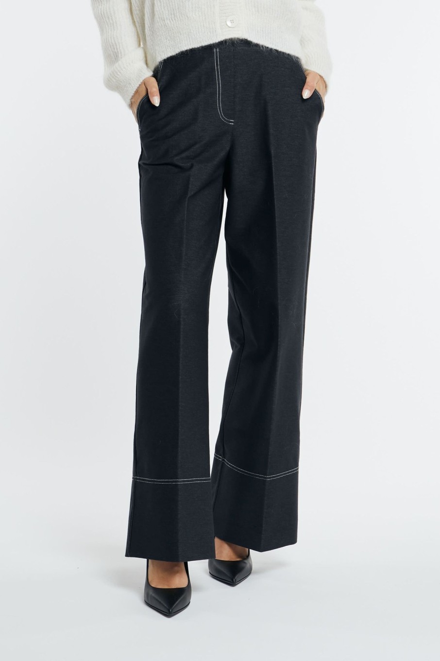 Donna maxmara Pantaloni | Pantalone Grigio Donna