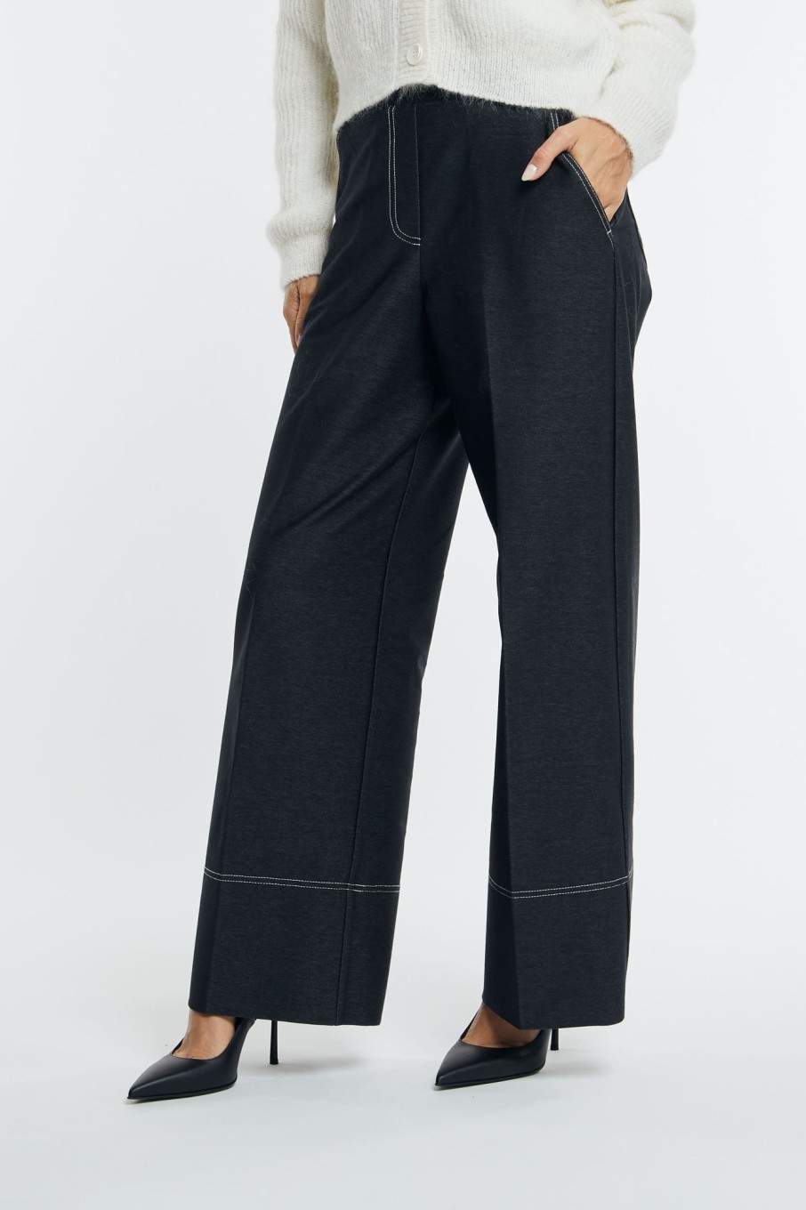 Donna maxmara Pantaloni | Pantalone Grigio Donna