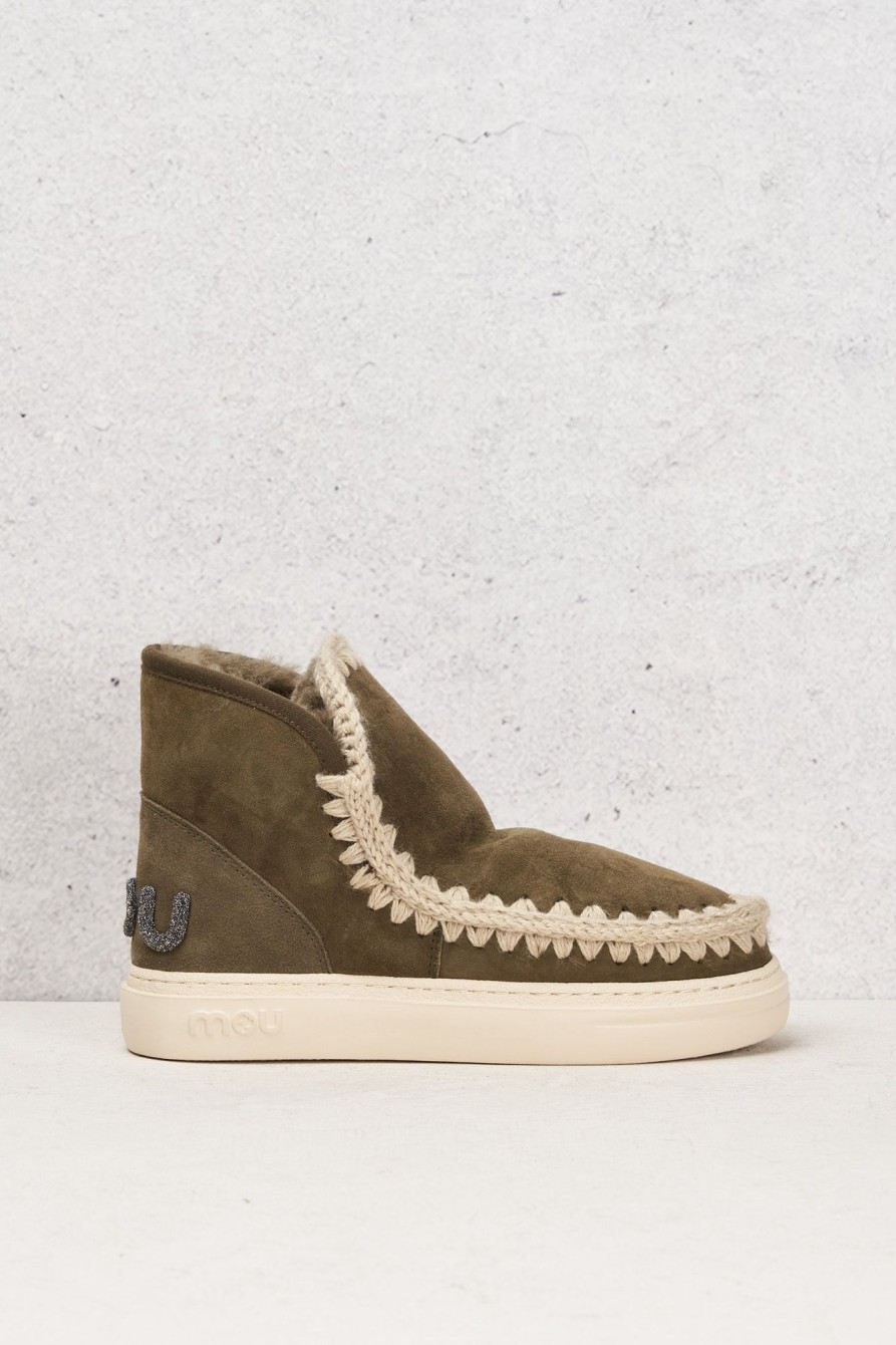 Donna mou Stringate | Eskimo Sneaker Bold Glit.Logo Verde Donna