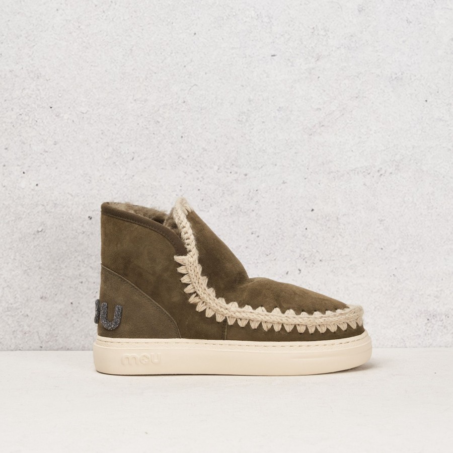 Donna mou Stringate | Eskimo Sneaker Bold Glit.Logo Verde Donna