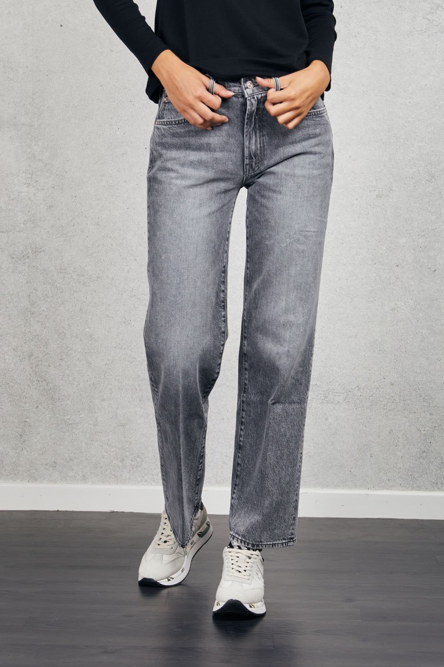 Donna mother Jeans | The Kick It Superior Grigio Donna