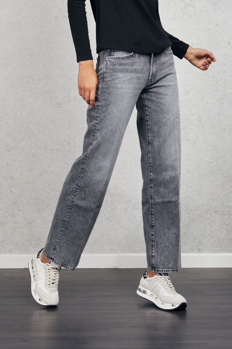 Donna mother Jeans | The Kick It Superior Grigio Donna