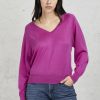 Donna purotatto Maglie | V Neck Sweater Rosa Donna