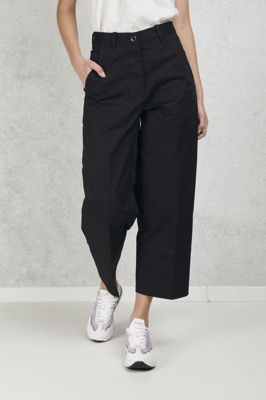 Donna nine in the morning Pantaloni | Pantalone Carpenter Chino Nero Donna